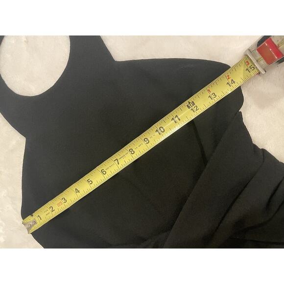 Ramy Brook Black Halter Jumpsuit XS 0 Wide Leg Twist Front Open Back Romper - Picture 4 of 13